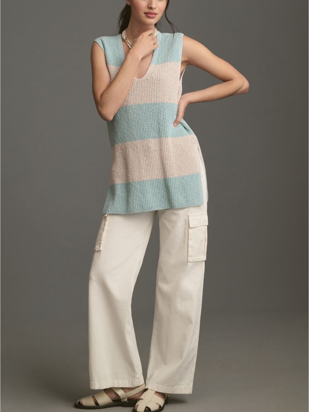 Anthropologie Pilcro longline Knit Tank size S